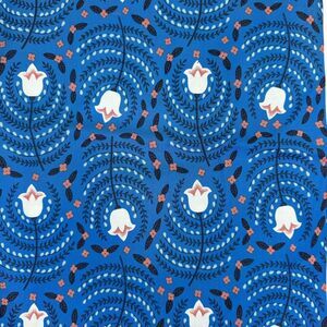 Edelweiss 2014 Juliana Horner for NTT Fabric Traditions .5 Yd Blue Floral Cotton